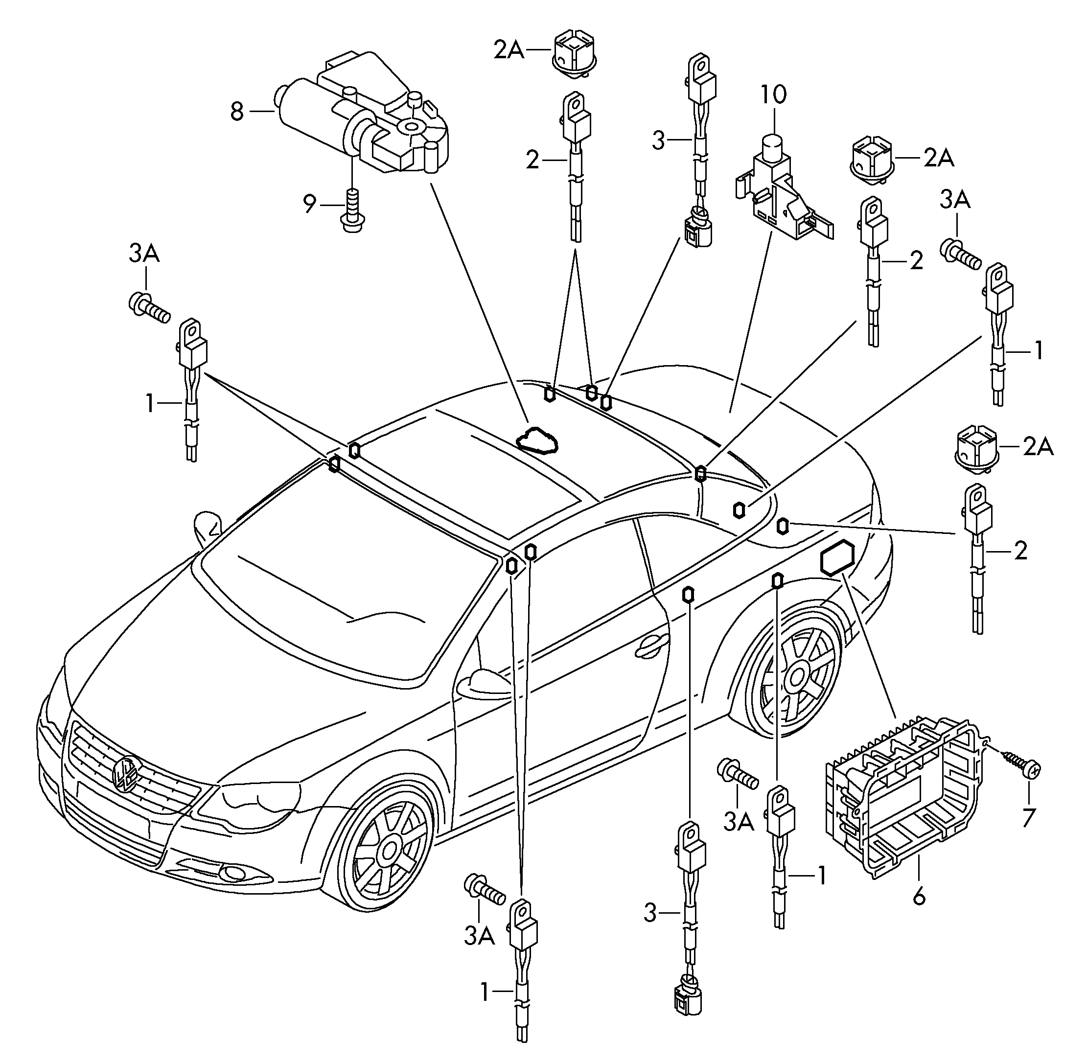 Wiring diagram for Wheels VW EOS 2006