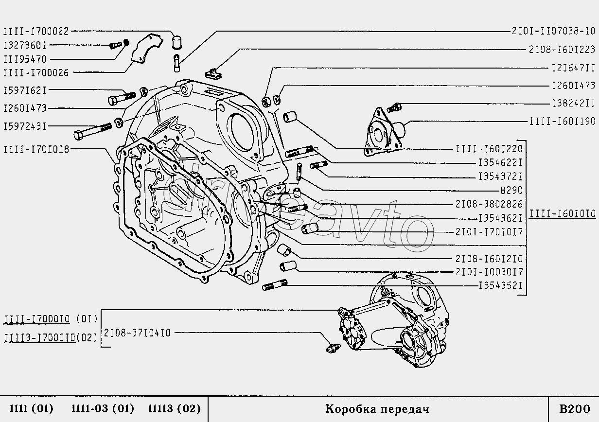 Коробка передач ока 1111