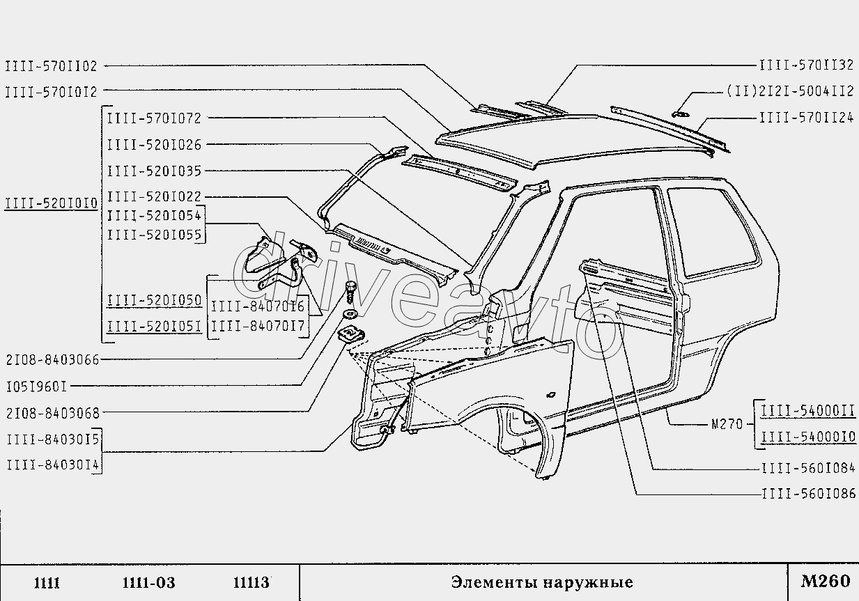 Элементы наружные