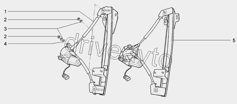 Стеклоподъемники задних дверей