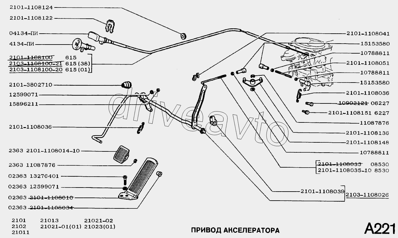 Привод акселератора