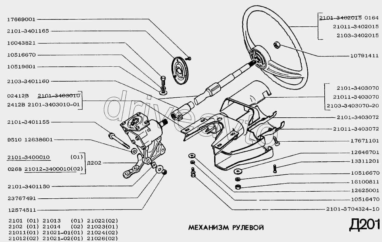 Механизм рулевой