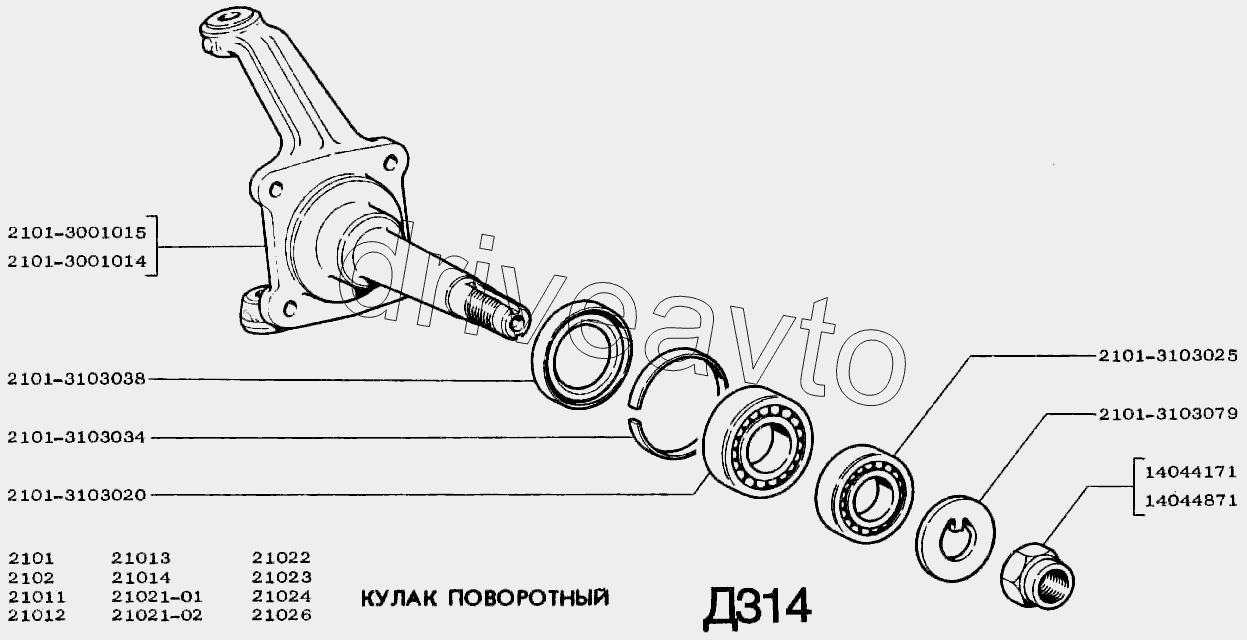 Кулак поворотный