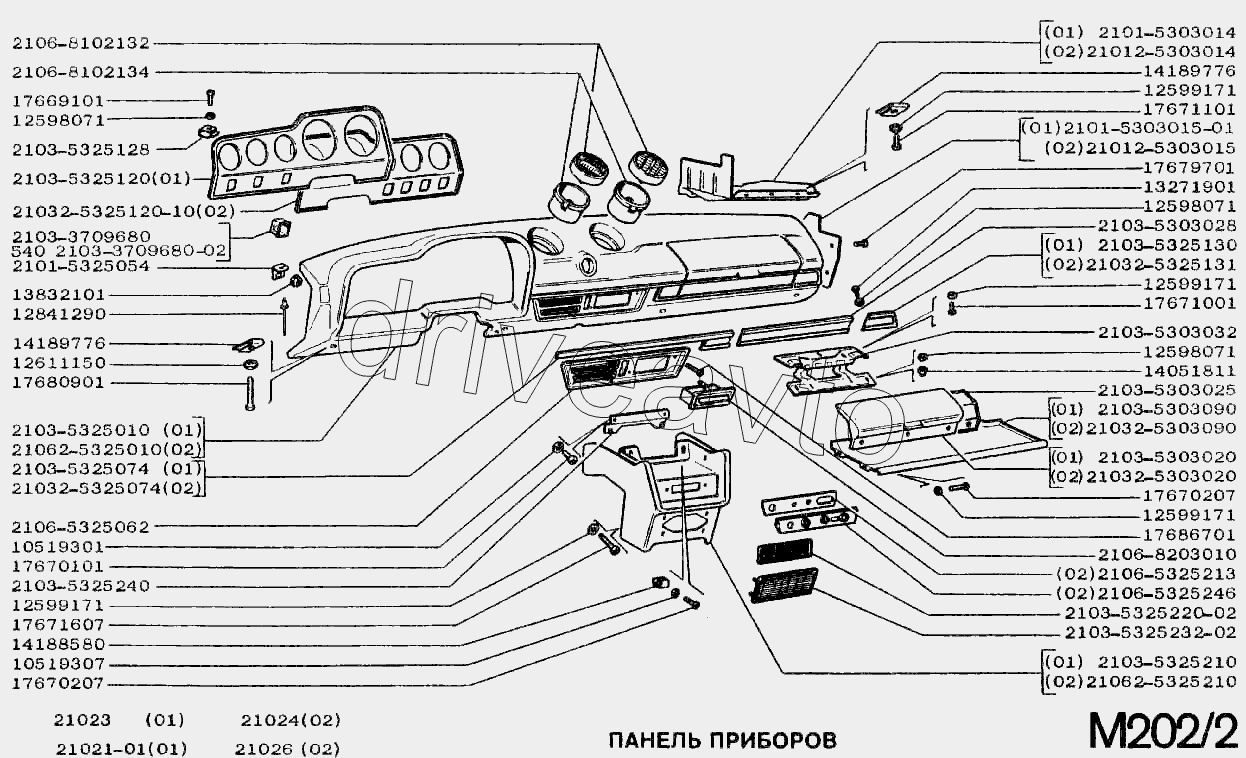 Приборная панель ваз 2103 обозначения