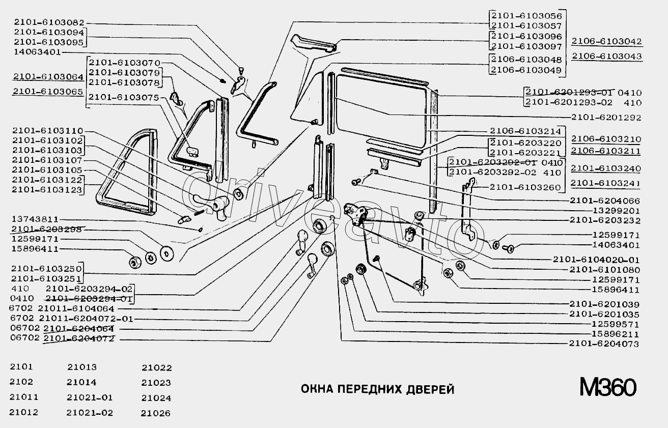 Окна передних дверей