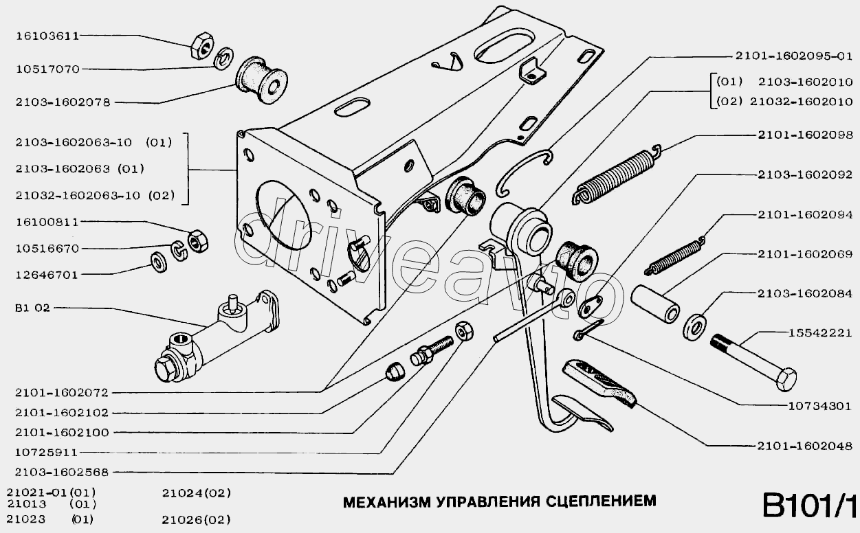 Механизм управления сцеплением