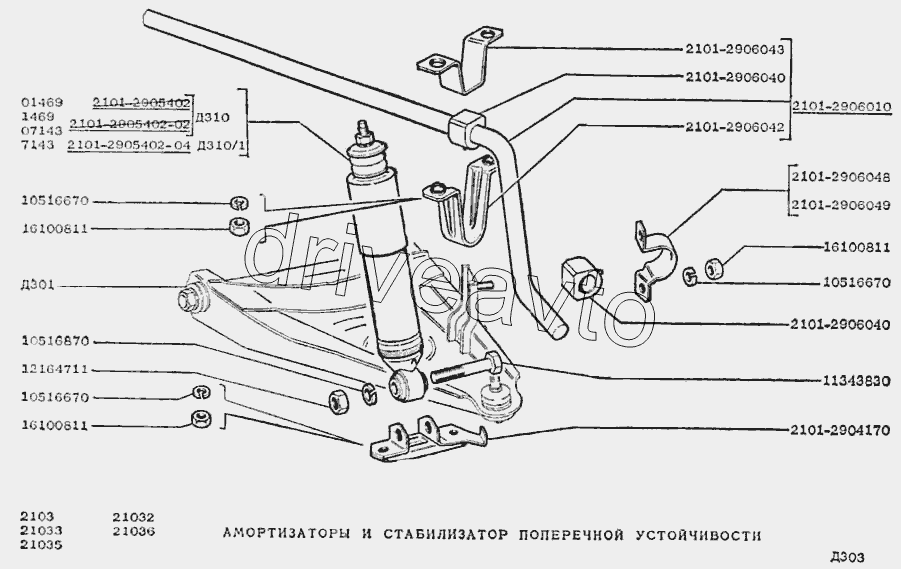 Амортизаторы и стабилизатор поперечной устойчивости