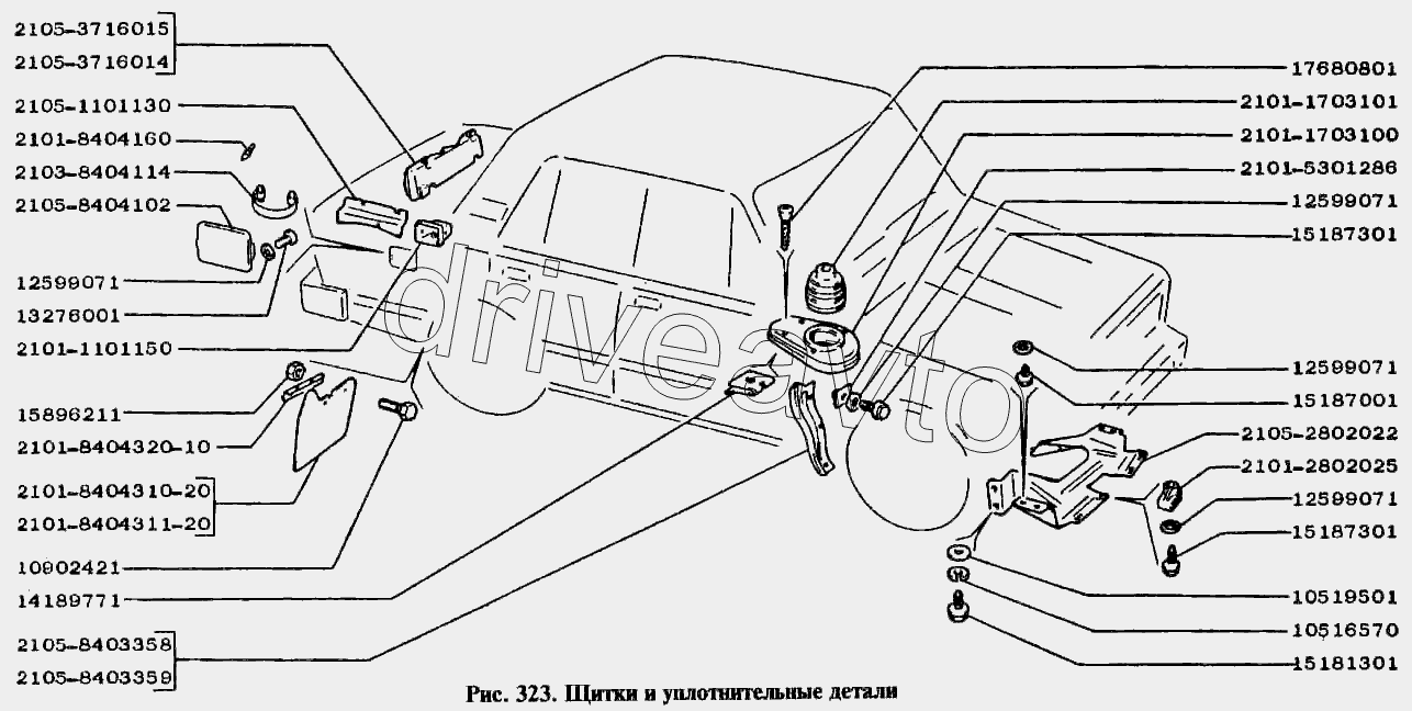 Схема запчастей ваз 2105