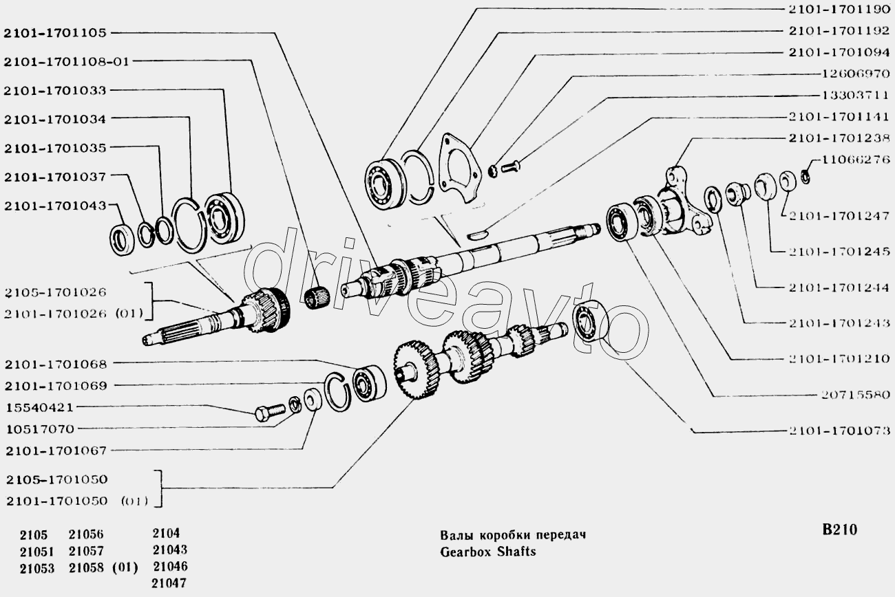 Валы коробки передач