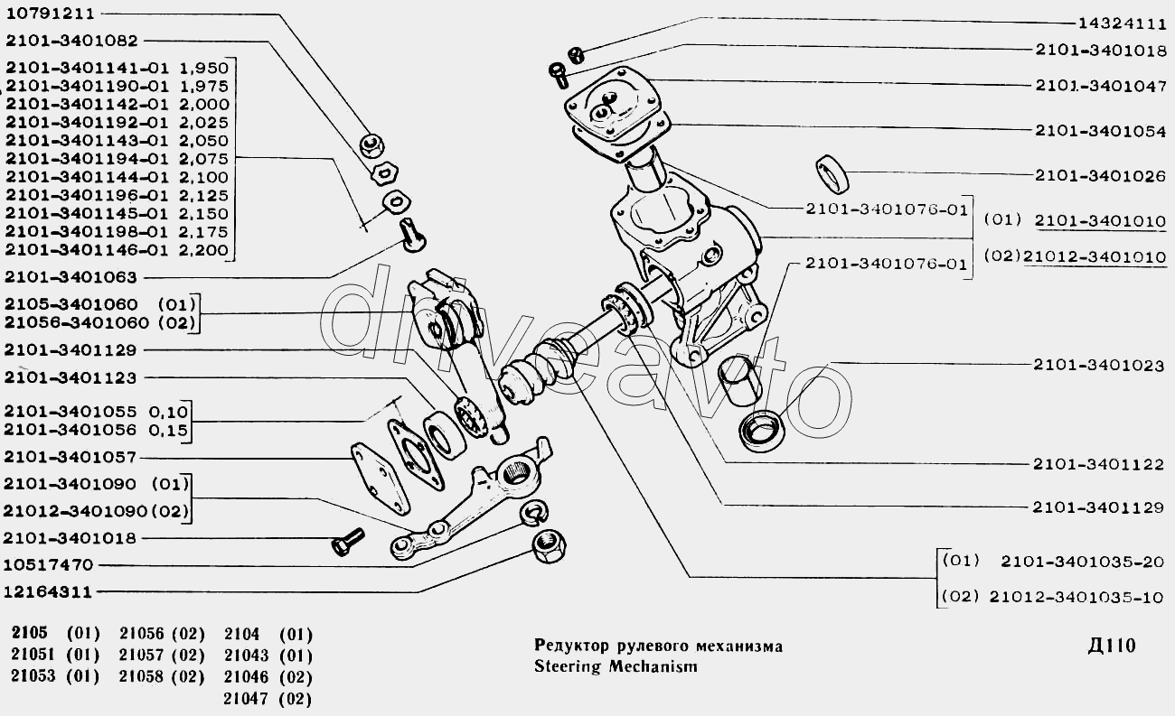 Редуктор рулевого механизма