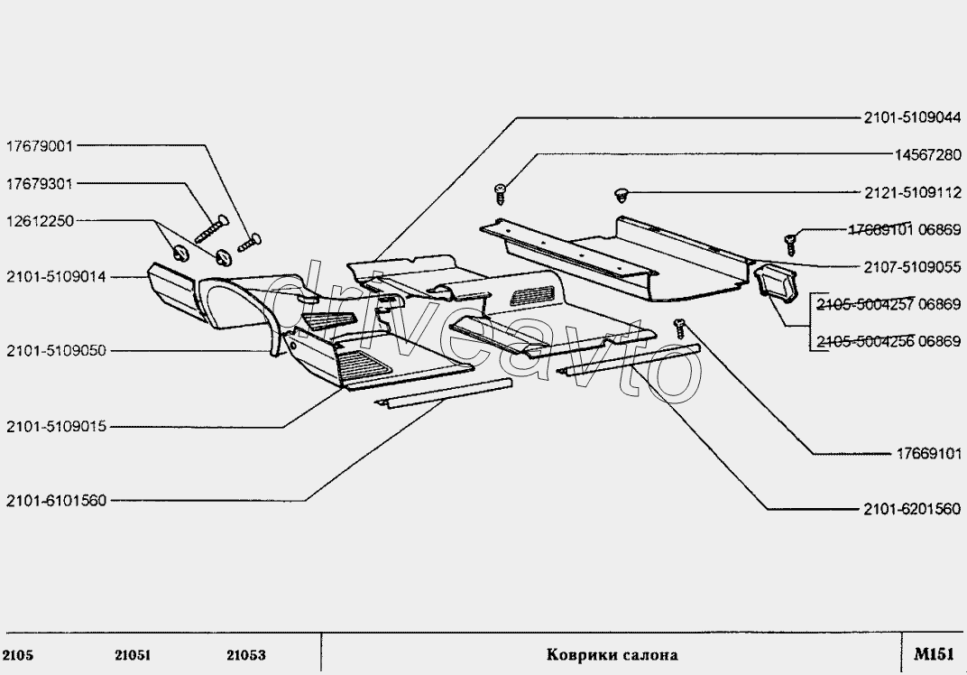 Коврики салона