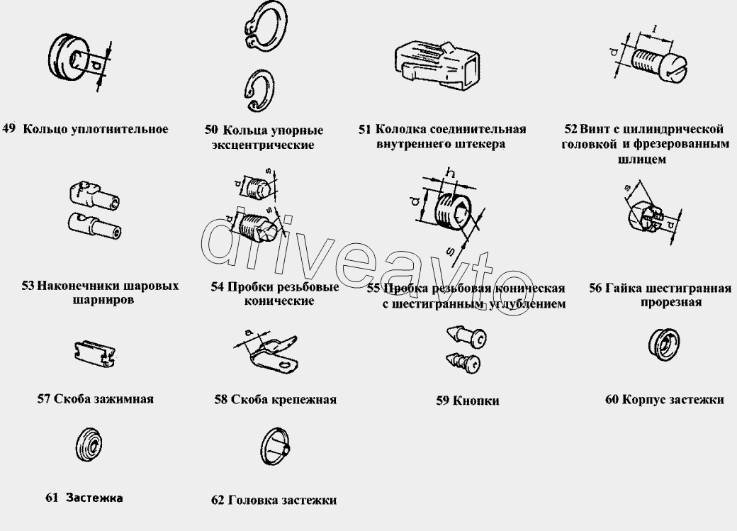 Кольца, колодки, пробки