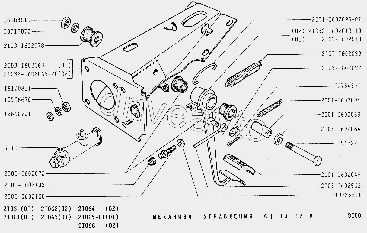 Механизм управления сцеплением