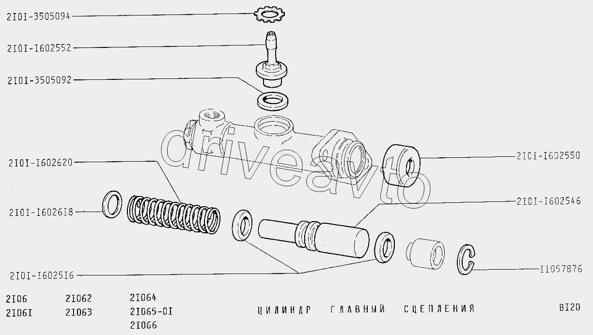 Цилиндр главный сцепления