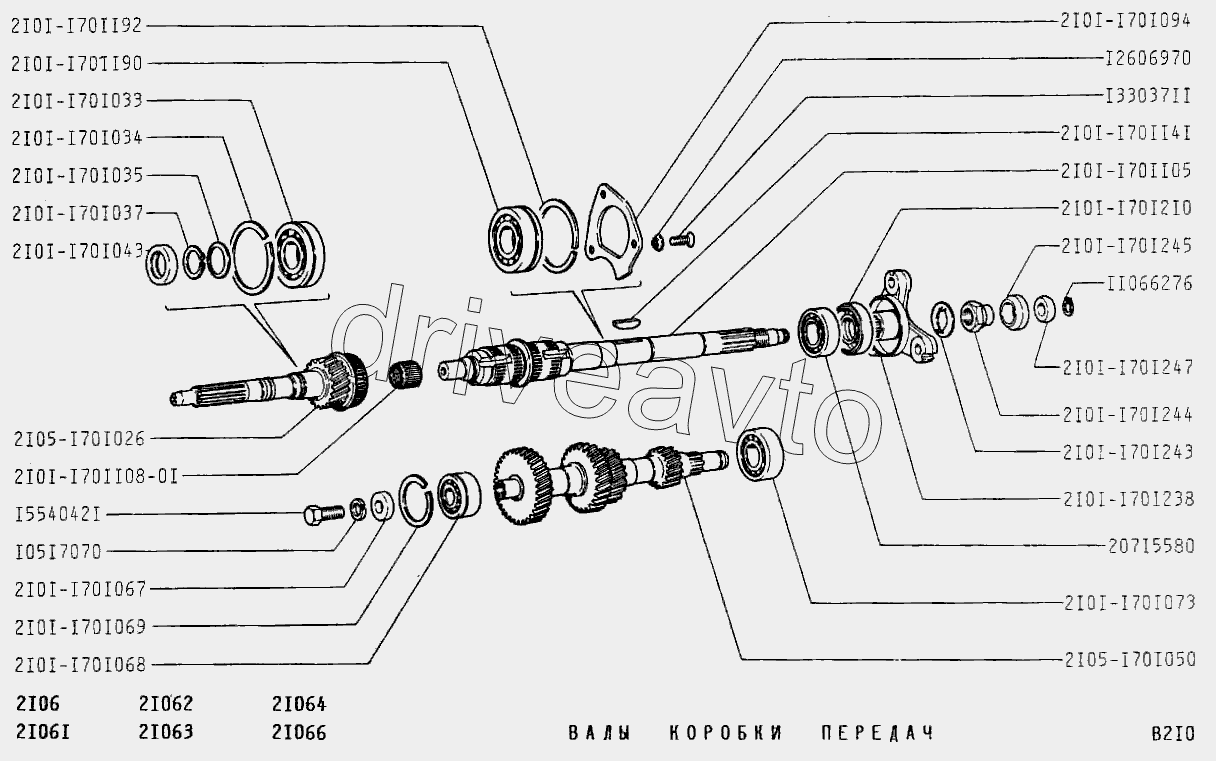 Валы коробки передач