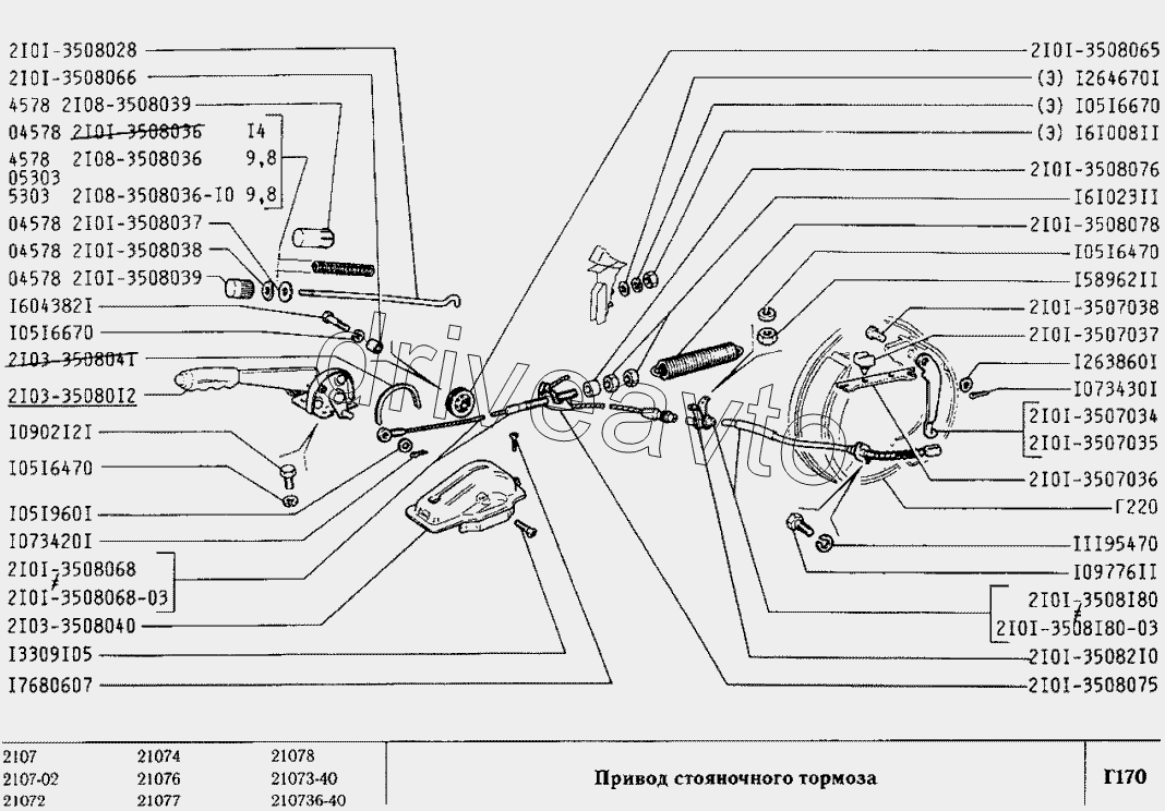 Привод стояночного тормоза