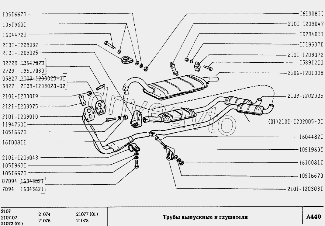 Трубы выпускные и глушители