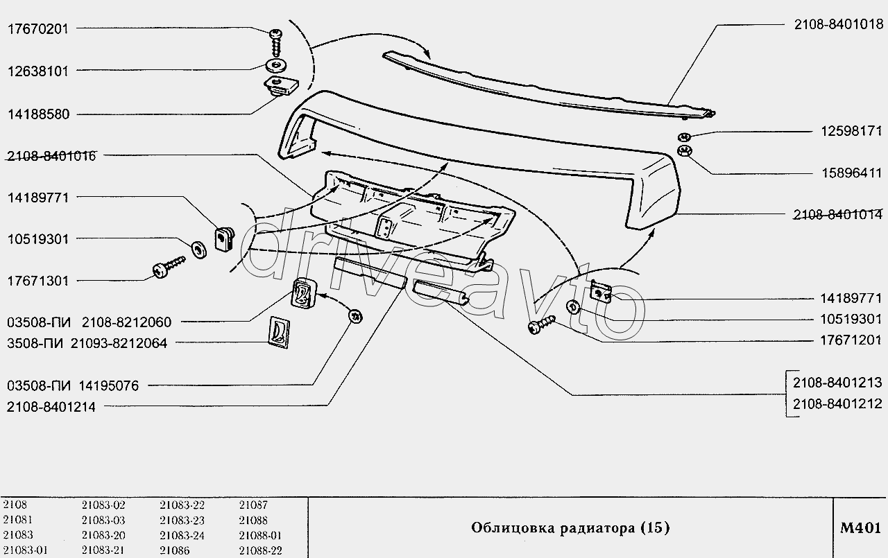 Облицовка радиатора (вариант исполнения 15)