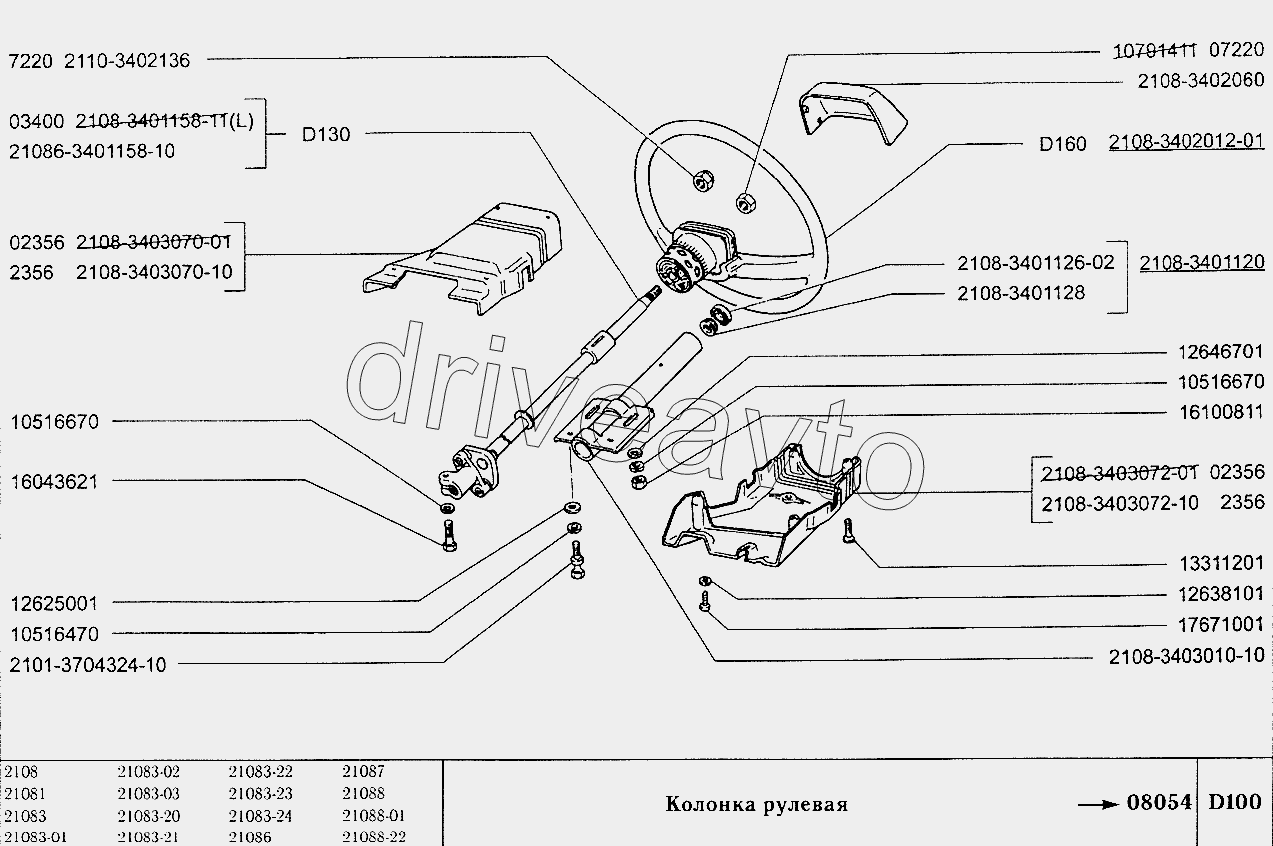 Колонка рулевая