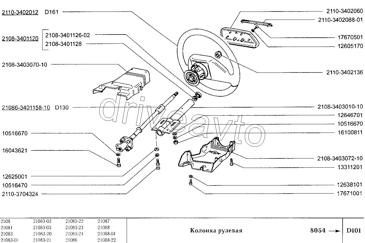 Колонка рулевая