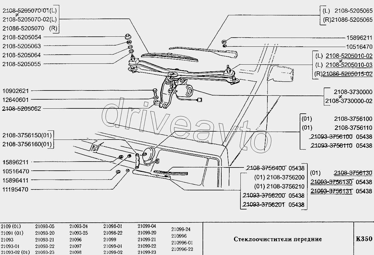 Стеклоочистители передние