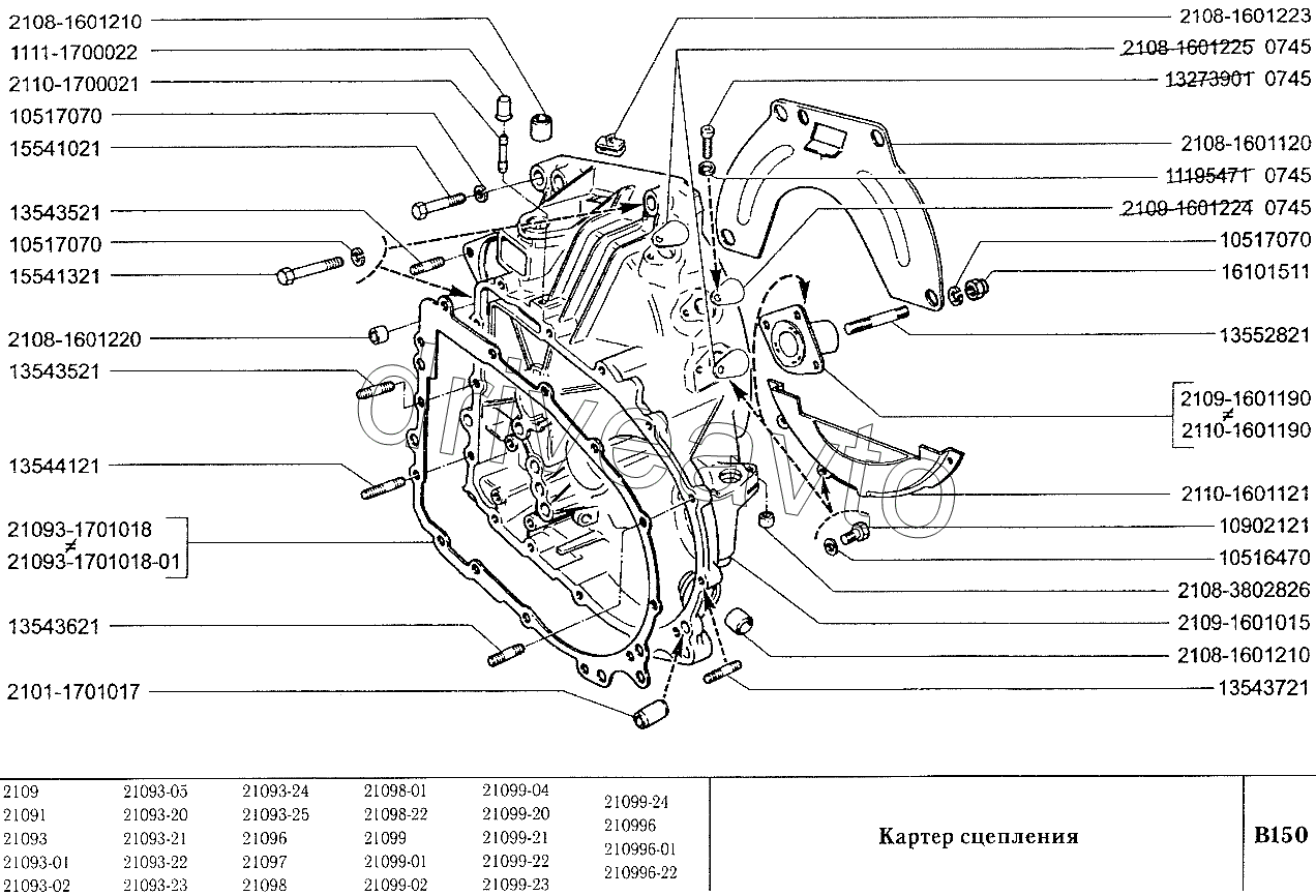 Коробка передач 2109 схема