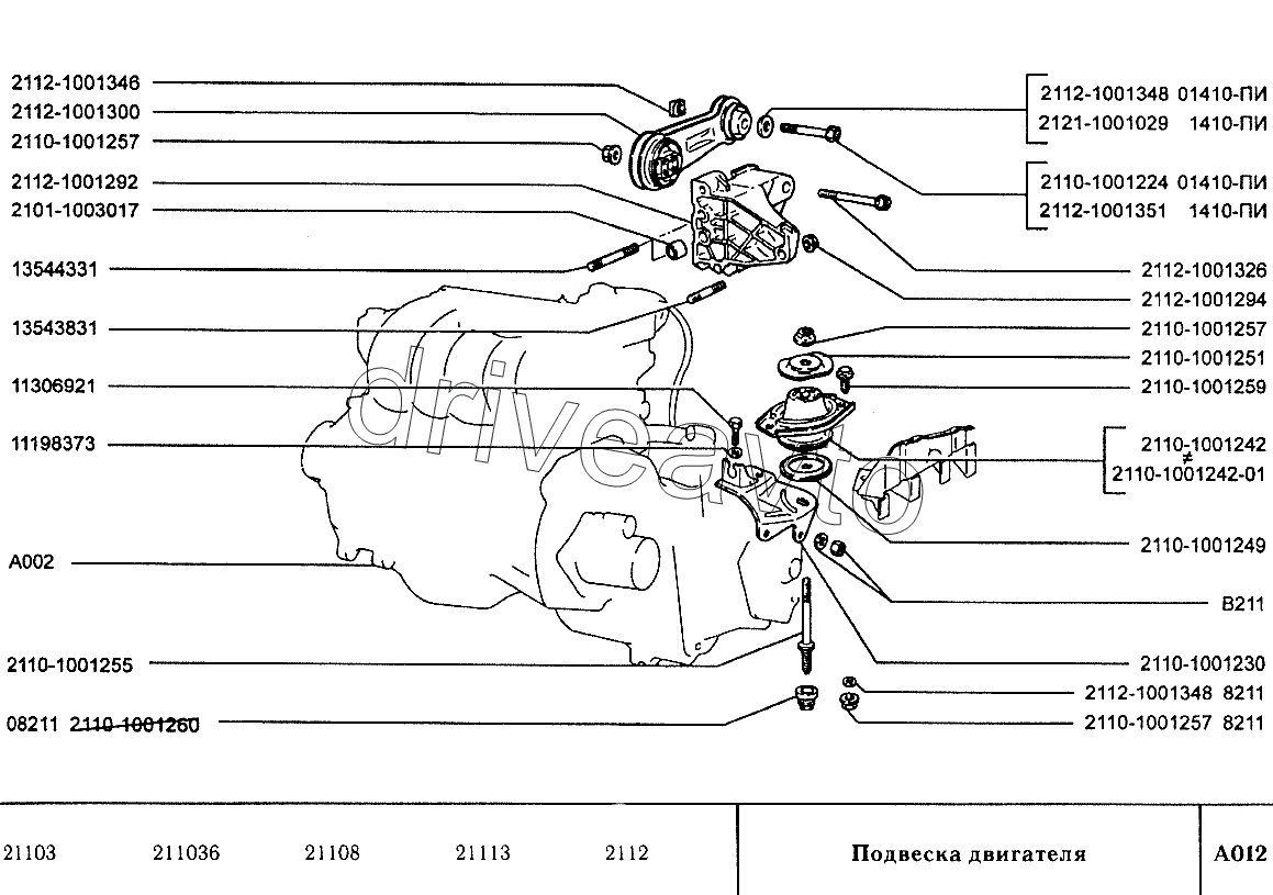 Подвеска двигателя