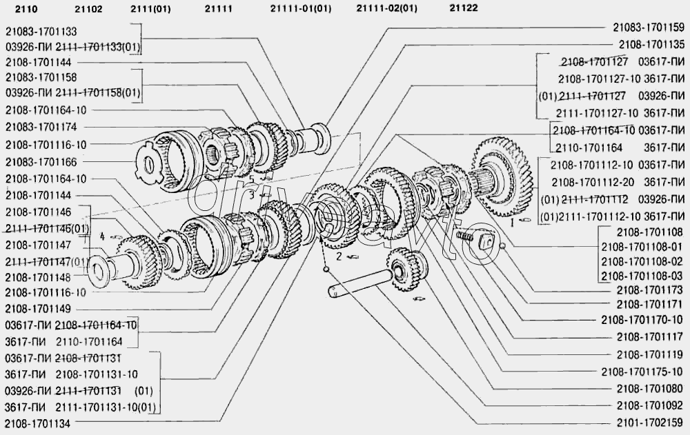 Шестерни коробки передач LADA 4x4 M - купить, цены в интернет-магазине Автопитер