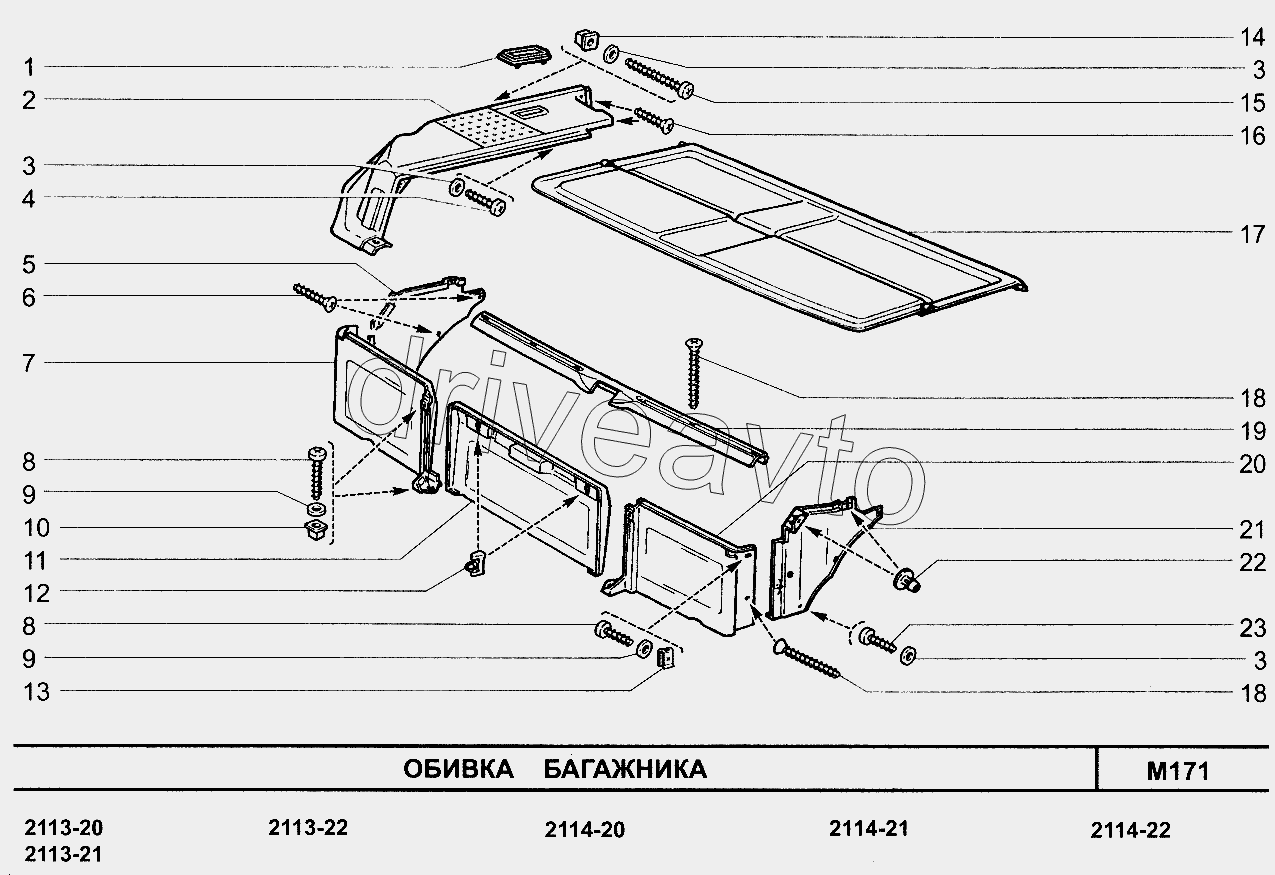 Обивка багажника