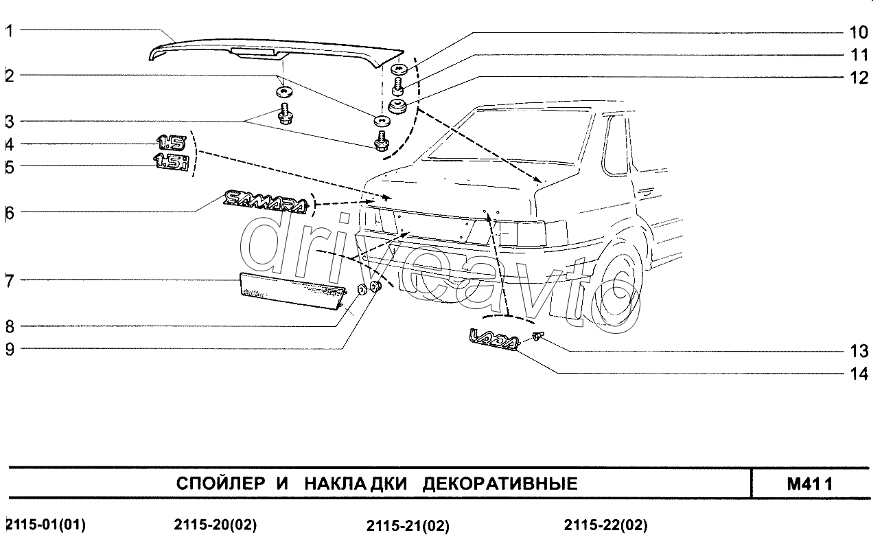 Спойлер и накладки декоративные