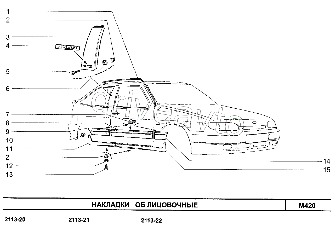 Накладки облицовочные ВАЗ-2114, 2113, 2115 - DriveAvto