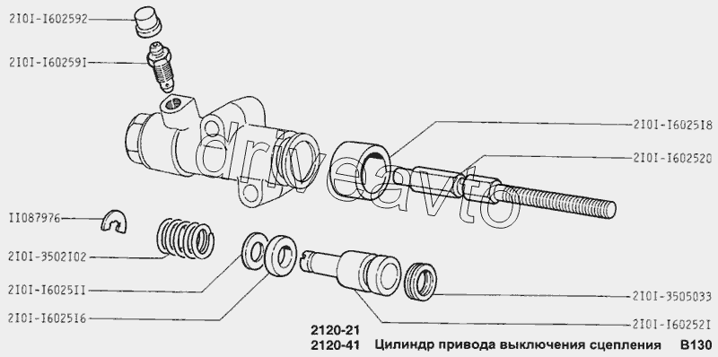 Цилиндр привода выключения сцепления