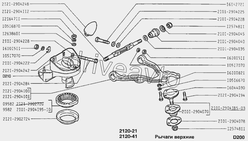 Рычаги верхние