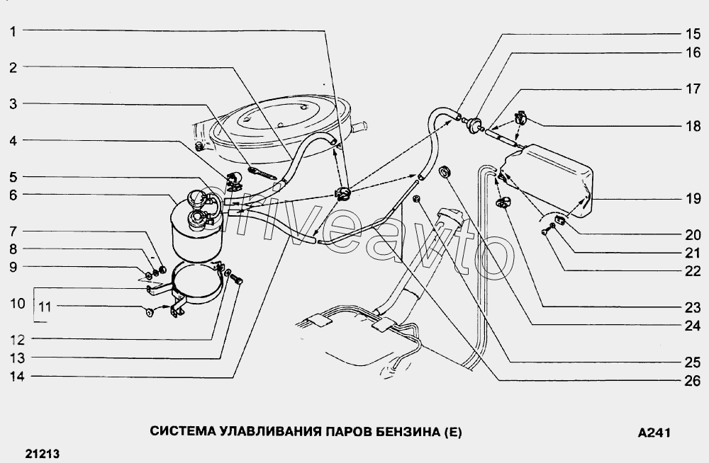 Система улавливания паров бензина (Е)