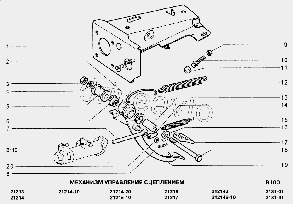 Механизм управления сцеплением