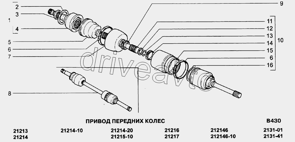 Привод передних колес