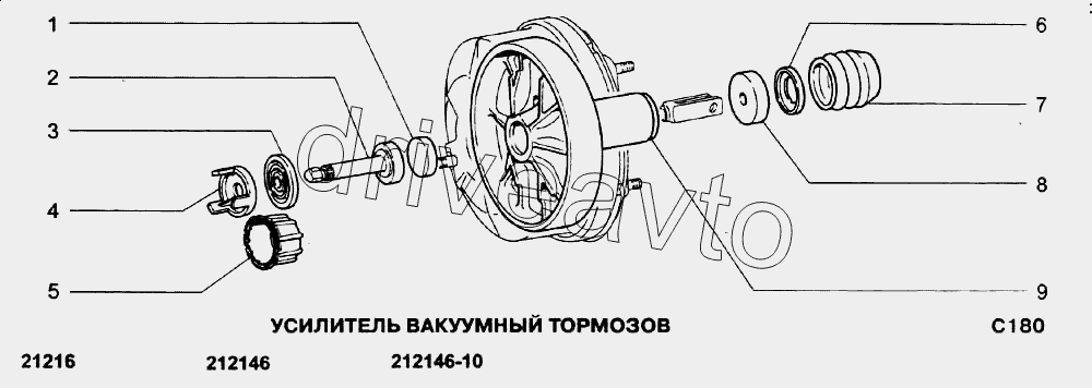 Усилитель вакуумный тормозов