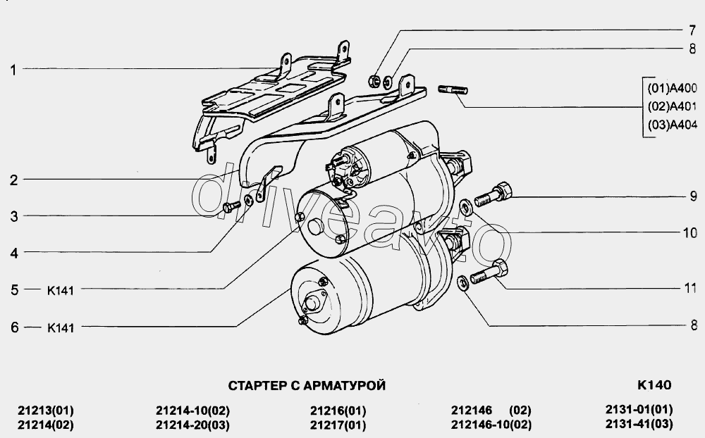 Стартер с арматурой