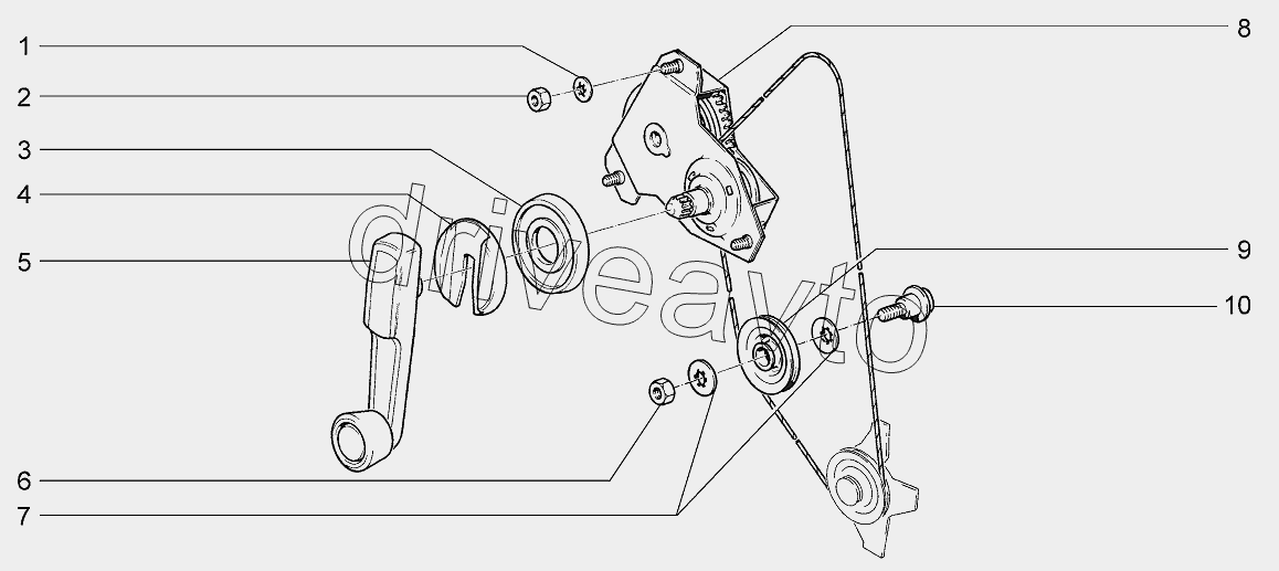 Стеклоподъемник ваз 2107 механика передней двери схема