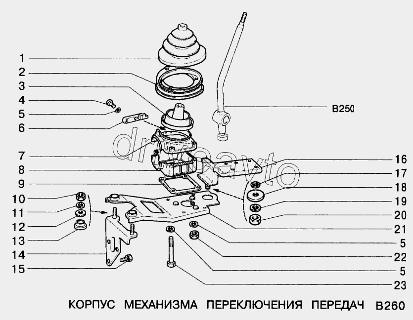 Корпус механизма переключения передач