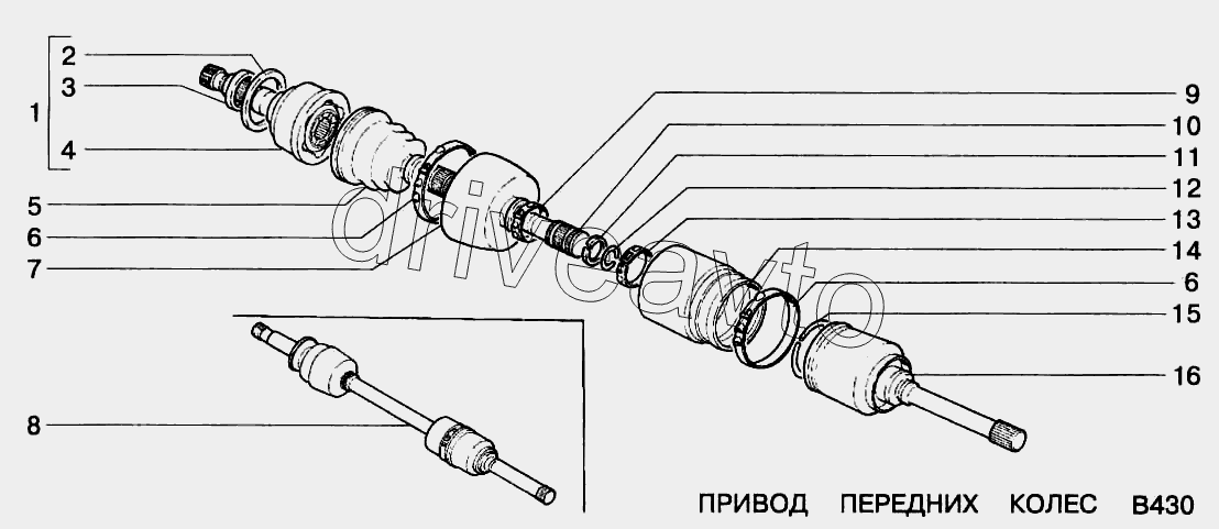 Привод передних колес