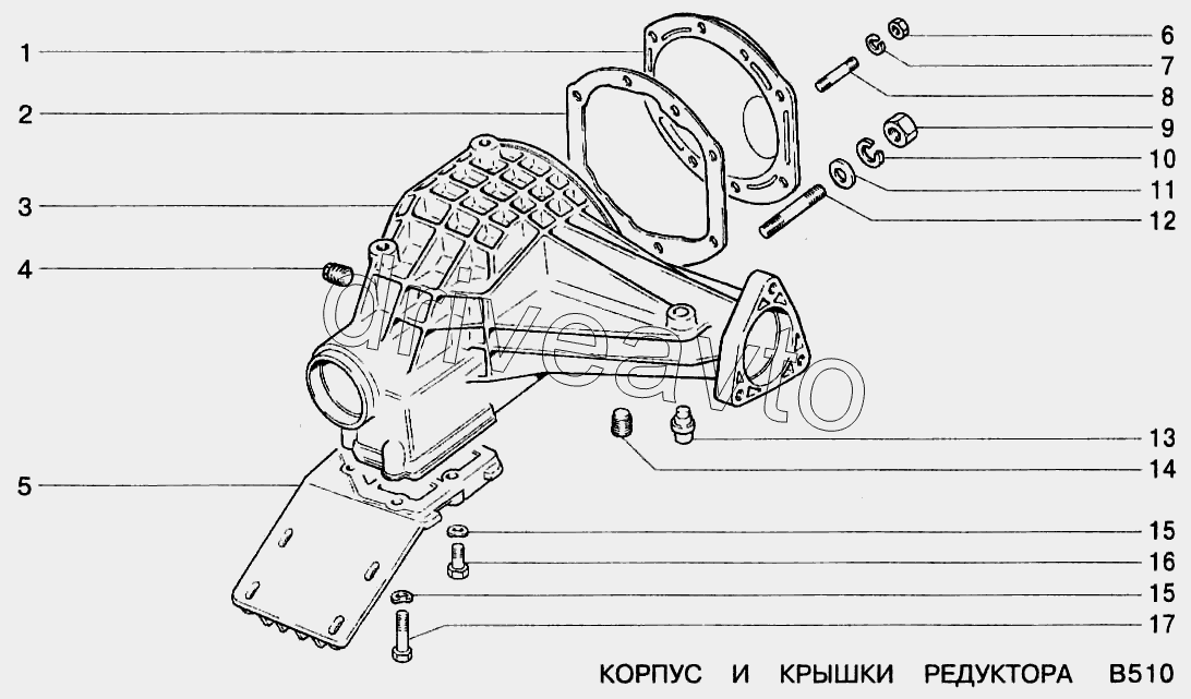 Корпус и крышки редуктора