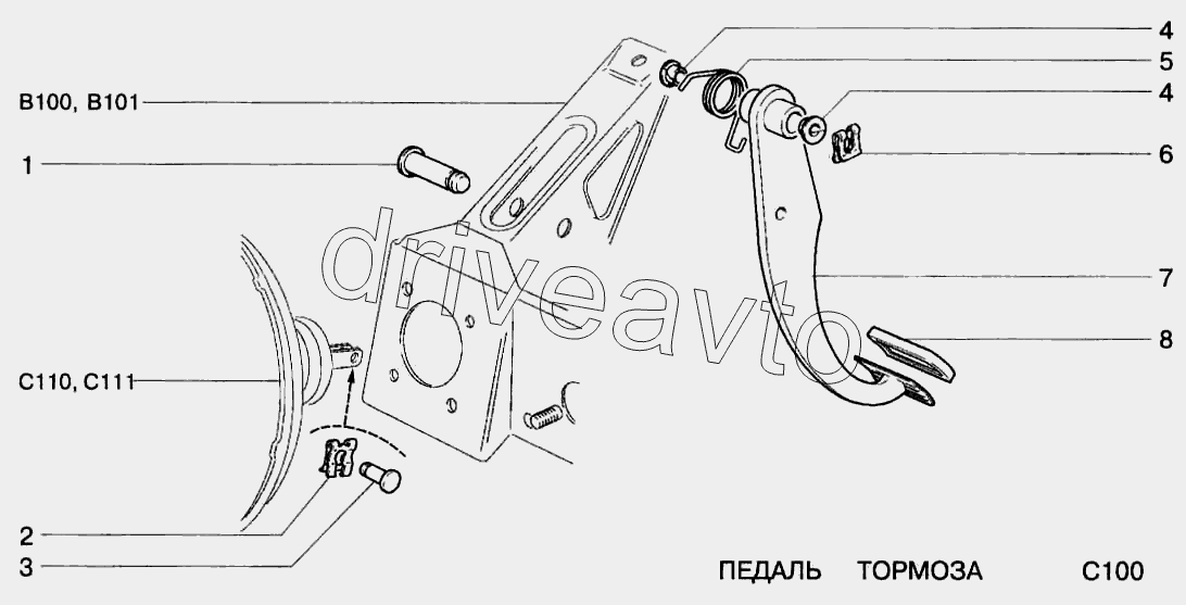 Педаль тормоза