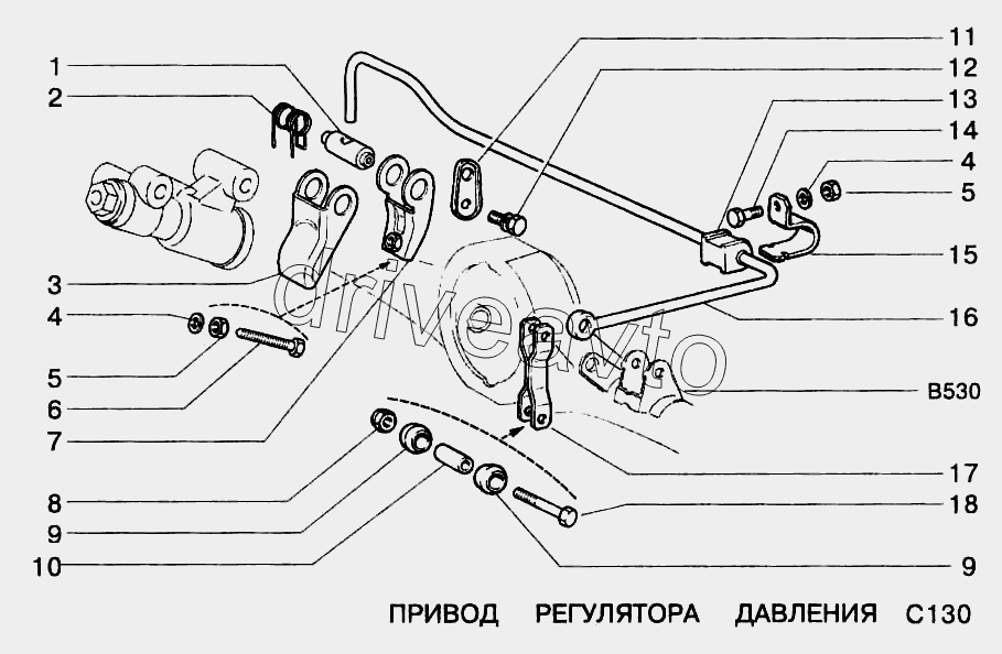 Привод регулятора давления