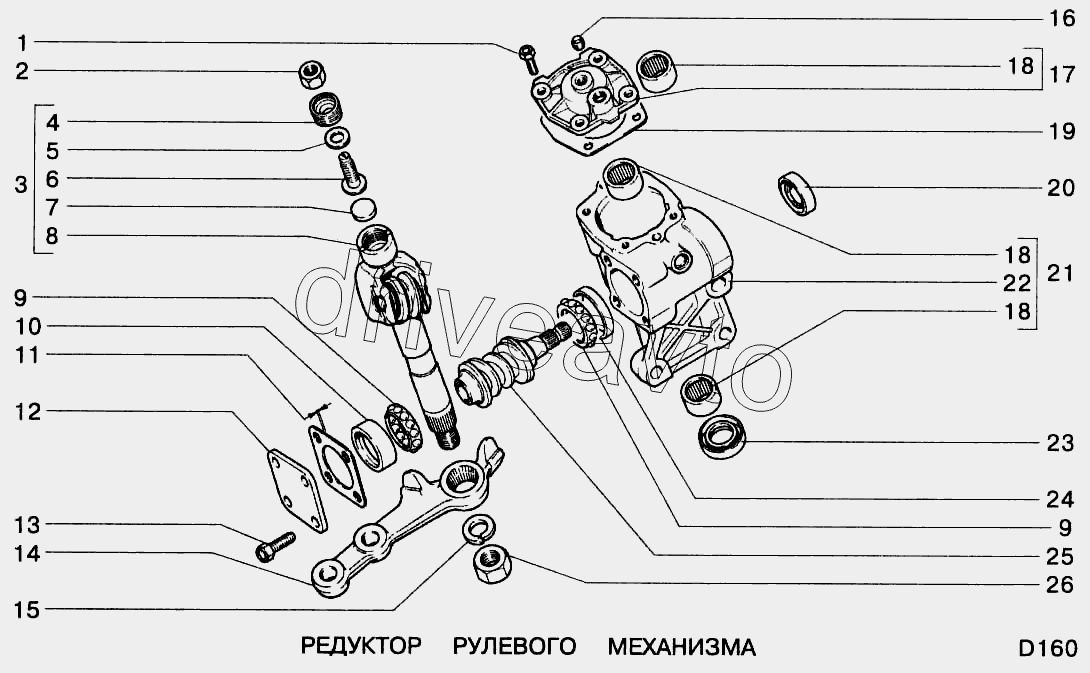 Редуктор рулевого механизма