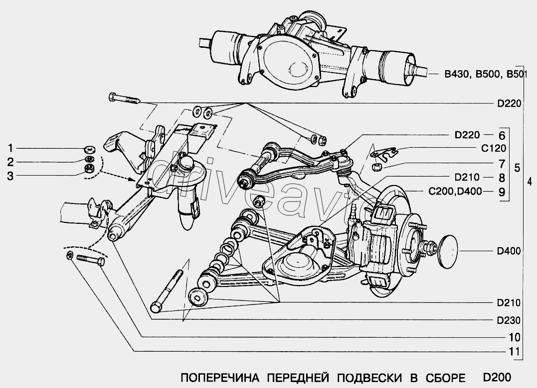 Поперечина передней подвески в сборе