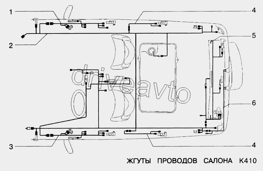 Жгуты проводов салона