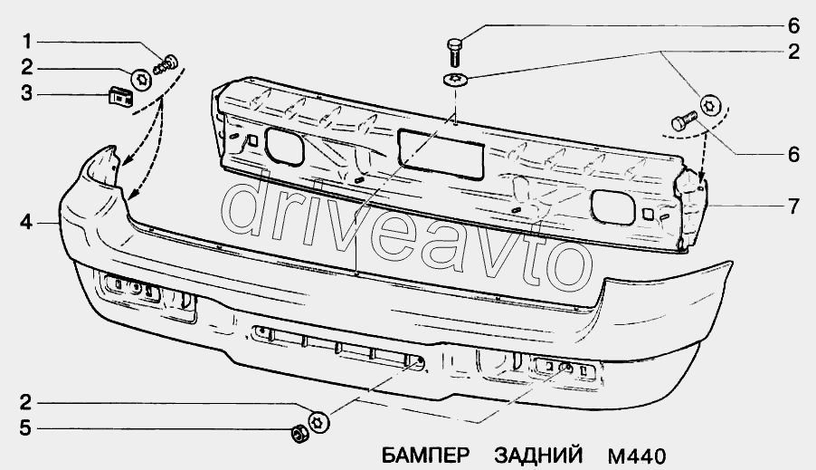 Бампер задний