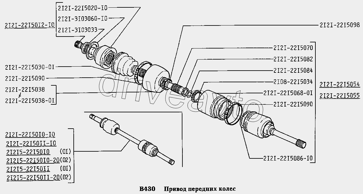 Привод передних колес