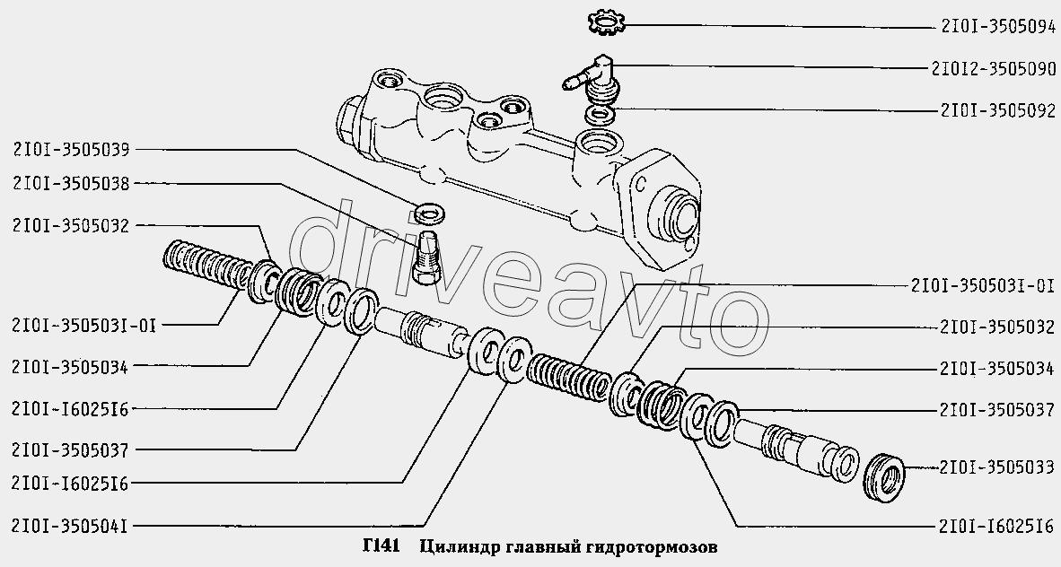 Цилиндр главный гидротормозов